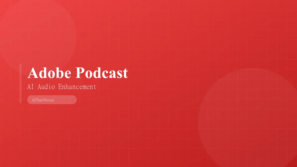Adobe Podcast AI audio enhancement tool interface