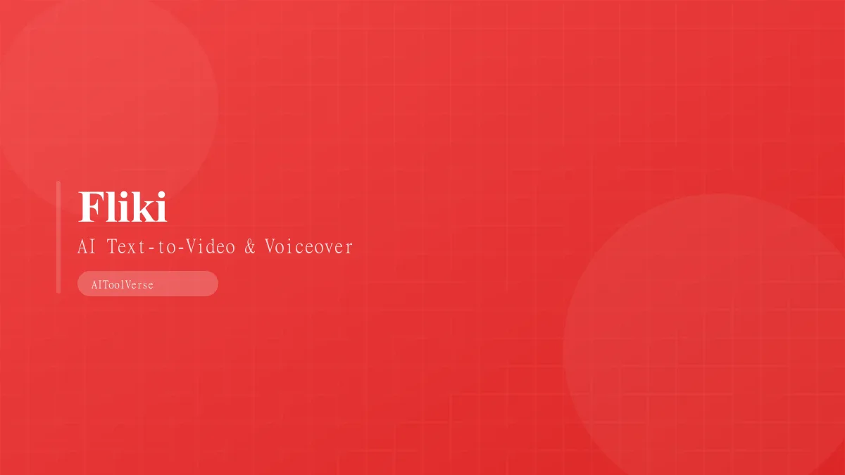 Fliki AI text-to-video and voiceover tool interface