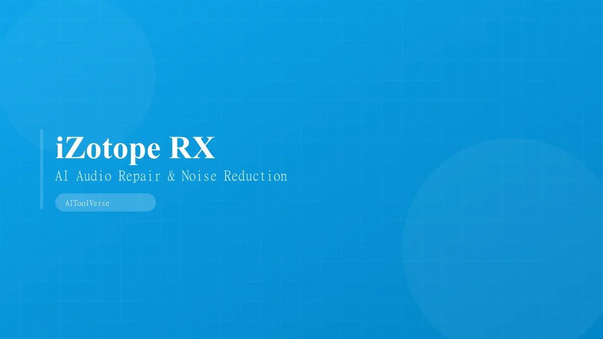 iZotope RX AI audio repair and noise reduction software interface