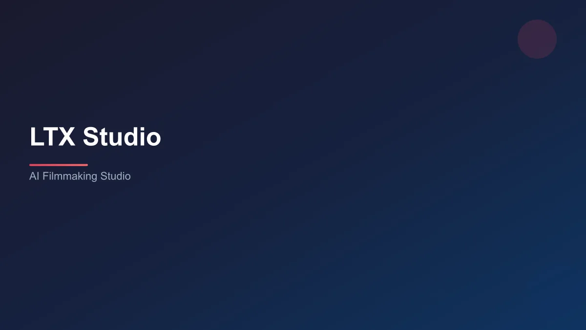 LTX Studio AI filmmaking platform interface