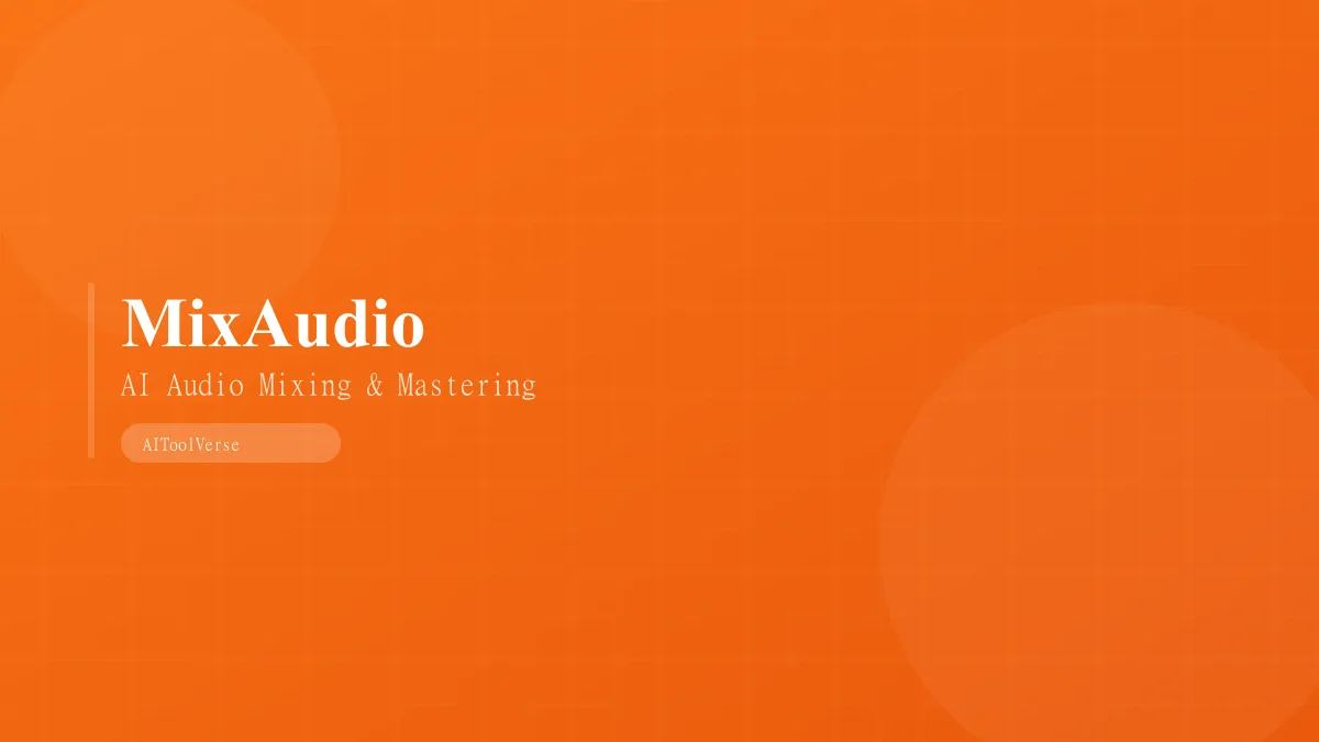 MixAudio AI audio mixing and mastering tool interface